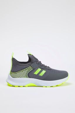 Trendyol Shoes Gri Bagc?kl? Neon Detayl? Hafif Taban Buyuk/Kucuk Erkek Cocuk Kids Spor Ayakkab? TAKSS25SN00025 - Trendyolmilla фото 5