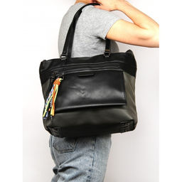 Сумка женская искусственная кожа BT-V 7640, 1отд+карм/перег, плечевой ремень, черный/серый SALE 262521 - Adelia фото 5