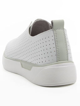 06-YE297-2 WHITE/OLIVE Туфли летние женские (натуральная кожа)