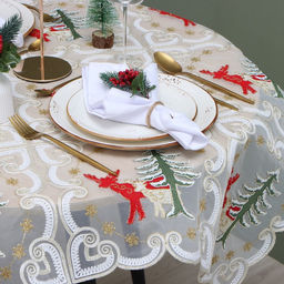 Скатерть Этель Сказочная с вышивкой, 85 х 85 5 см, п/э  фото 3