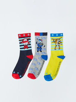 Desenli Erkek ?ocuk Soket ?orap 3l? - Waikiki фото 2