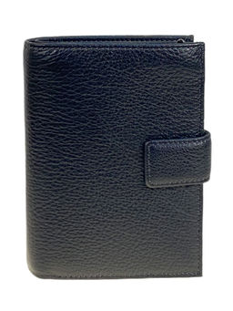 Кошелек-органайзер мужской из натуральной кожи, цвет черный