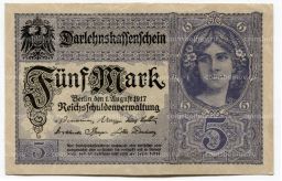 5 марок 1917 года Германия