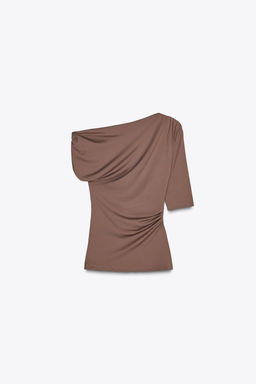 ASYMMETRIC POLYAMIDE TOP - Zara фото 18