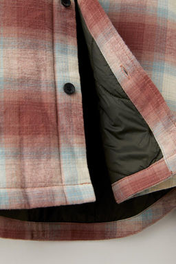 QUILTED CHECKED OVERSHIRT - Zara фото 4