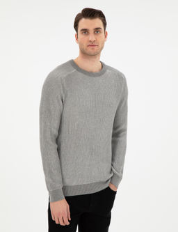 Bordo Slim Fit Bisiklet Yaka Triko Kazak - Pierre cardin фото 3