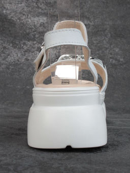 08-PED129-1 WHITE Босоножки женские (натуральная кожа)