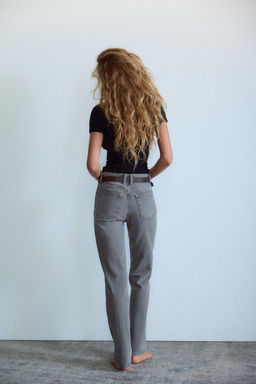 TRF STRAIGHT HIGH-WAIST JEANS - Zara фото 10