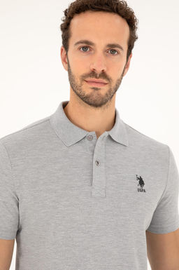 U. S. Polo Assn / Мужская серая меланжевая базовая футболка - U.s. polo assn фото 2