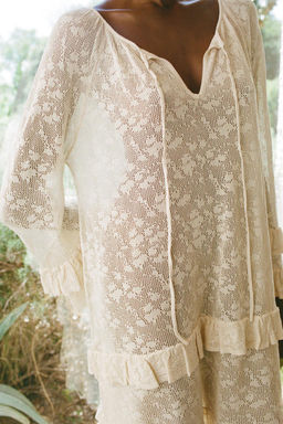 POINTELLE KNIT RUFFLE DRESS - Zara фото 3