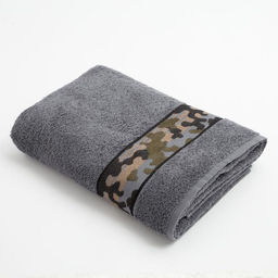 Полотенце махровое Love Life «Милитари» 70×130 см, цв. графит, 100% хлопок, 360 г/м²