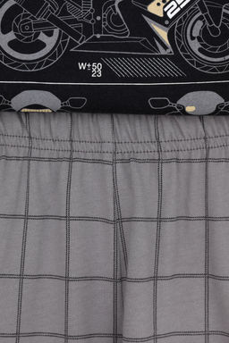 Crockid _ К 1600/черный,двойная клетка пижама дет  фото 4