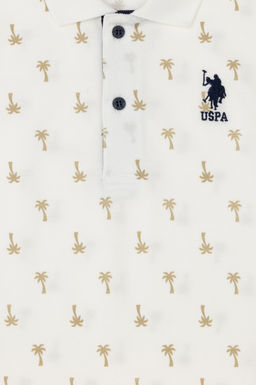 Футболка U.S. Polo Assn для мальчиков из хлопка экрю  фото 14