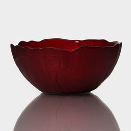Салатник «Флора», 350 мл, d=14 см, стекло, красный