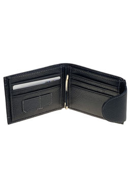 Портмоне мужское из натуральной кожи, цвет черный - Greta фото 2