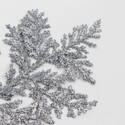 Цена за 10 шт. Декоративная веточка Изумление серебряная, 0.3?12?28 см