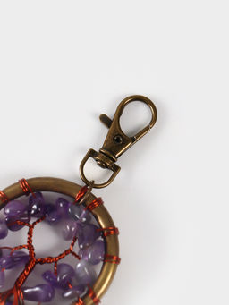 Брелок ловец снов «Великое древо», 19 см, фиолетовый