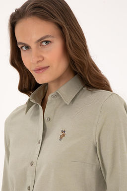 Kad_n A__k Haki Uzun Kollu Basic G_mlek - U.s. polo assn фото 2