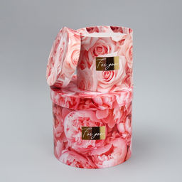 Набор коробок для цветов 4 в 1, упаковка подарочная, Нежные цветы, 14?14?13 см - 20?20?17.5 см