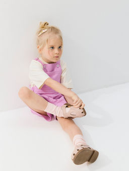 Полукомбинезон из джинскота Сиреневый крокус - Bungly фото 5