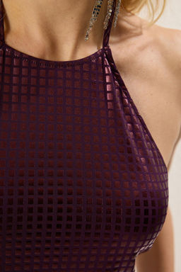 TRENDYOLMILLA Murdum Orme K?sa S?k Elbise TPRSS25EL00211  фото 5