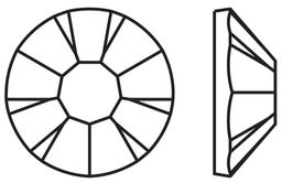Страз неклеевой PRECIOSA 438-11-615 s SS08 цветн. 2.4 мм стекло 144 шт в пакете черный (Jet 23980)