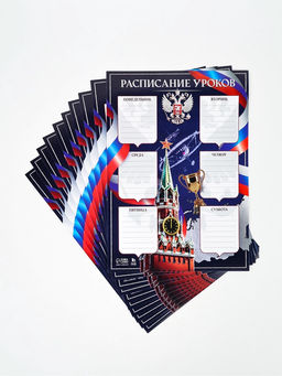 Цена за 10 шт. Расписание уроков, фас. 10 шт. "Герб России"