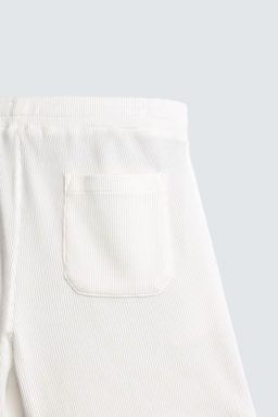 BERMUDA JOGGER ESTRUCTURA WAFFLE / Blanco roto - Zara фото 9