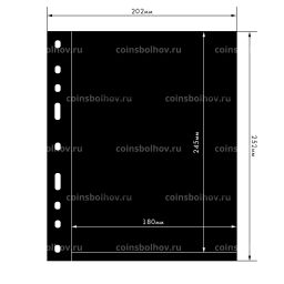 Лист для банкнот на 1 ячейку формат Optima 1S, Черный LEUCHTTURM 326667