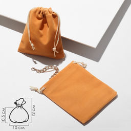 Набор мешочков бархатных 50 шт., 10×12 см, цвет оранжевый (9901881)