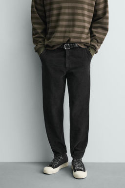 PANTAL?N CARROT FIT PANA / Negro - Zara фото 9