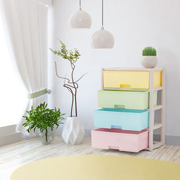 Комод "Колорит" 4-х секцион. широкий (цветной)