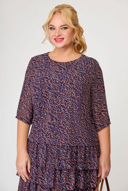 Блуза Swallow 803.2 черный+серебряный узор фото 818