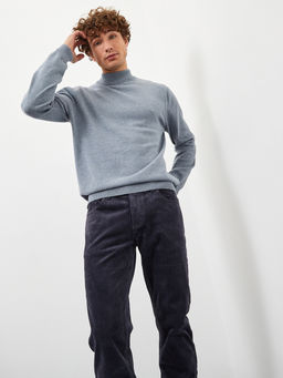 Утепленные мужские вельветовые брюки прямого кроя на флисе - Mossmore фото 10