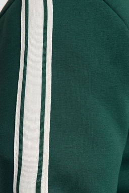 Zumrut Yesili Regular/Normal Kesim Seritli Ici Polarl? Sweatshirt TMNAW25SW00163 - Trendyolmilla фото 4