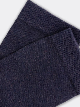 Цена за 5 пар! Детские носки с шерстью и бамбуком в оттенке темно-синий меланж - Mark formelle фото 4