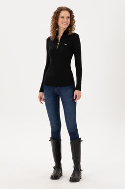 Женский черный свитшот Неожиданная скидка в корзине - U.s. polo assn фото 4