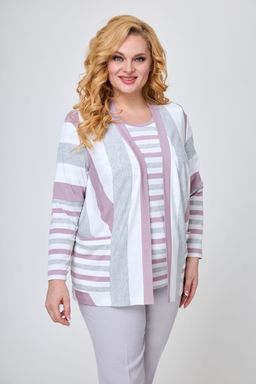 Костюм Элль стиль 506/3 серо-розовый