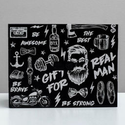 Коробка подарочная двухсторонняя складная, упаковка, «Брутальному мужчине», 27×21×9 см