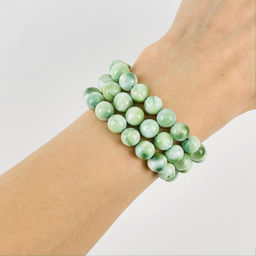 Бусины для украшений из Ангелита (46 бусин) 39 см