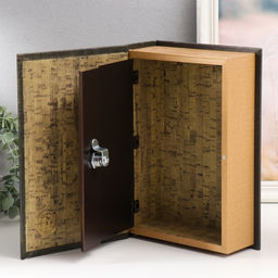 Шкатулка книга - сейф «Цветение», дерево и искусственная кожа, с замком, 27×18×7 см