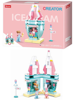 Конструктор SLUBAN 247 дет., 2 фигурки "Creator. Ларек с мороженым" (M38-B0917) в коробке