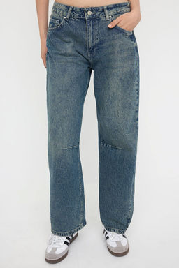 Teen Mavi Yuksek Bel Dikis Detayl? Baggy Jeans TWOAW26JE00102 - Trendyolmilla фото 3