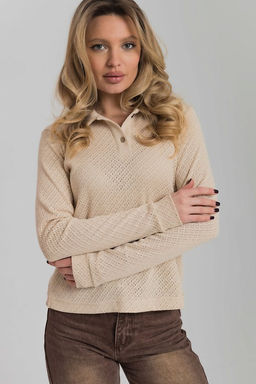 Лонгслив М325289е бежевый - Елена фото 4