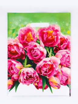 Цена за 50 шт. Пакет подарочный «Натюрель» полиэтиленовый с вырубной ручкой, 30×40 см, 30 мкм