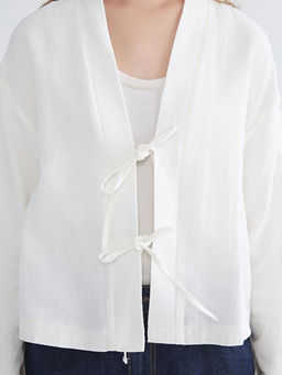 V Yaka Oversize M?slin Kad?n Kimono