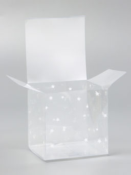 Цена за 5 шт. Складная коробка из PVC Звездопад, прозрачная с рисунком, 10?10?10 см 5 шт. - UPAK LAND фото 2