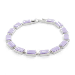 Браслет Канти из фиолетовой керамики покрытие светлый металл