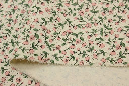 Теплый хлопок Коралловые лютики на телесно-желтом, ш.1.5м, хлопок-100%, 160гр/м.кв - Купава фото 3