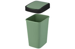 Ведро для мусора с подвижной крышкой 35 л 36*28*51 см Тандем зеленый/черный (843545) - Elan gallery фото 5